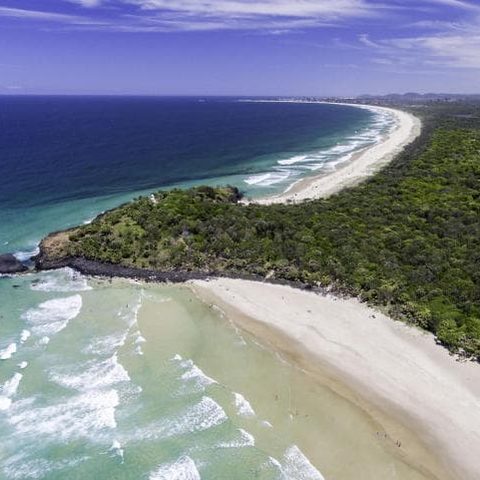 Aerial photograph of Fingal Heads